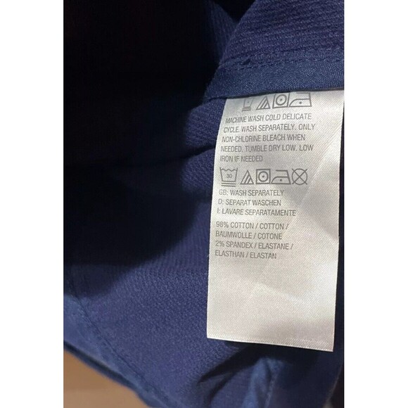 Laurie Felt Corduroy Blazer Women’s 12 Navy Blue Jacket Two Button Crest - Picture 5 of 8